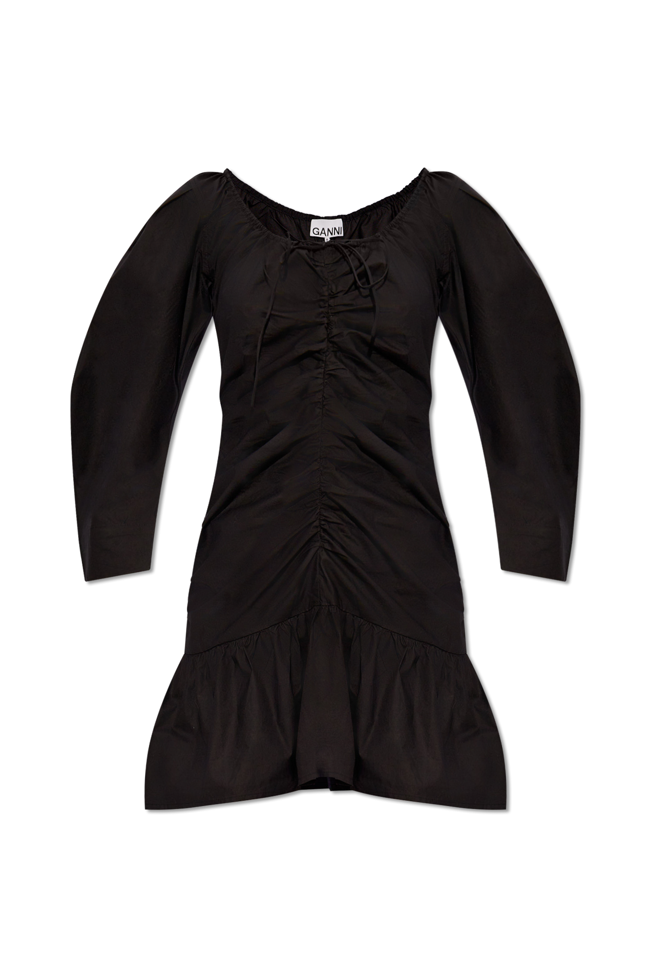 Black Dress from organic cotton Ganni Vitkac Australia